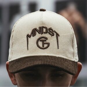 MNDST Brown and Cream Corduroy Hat